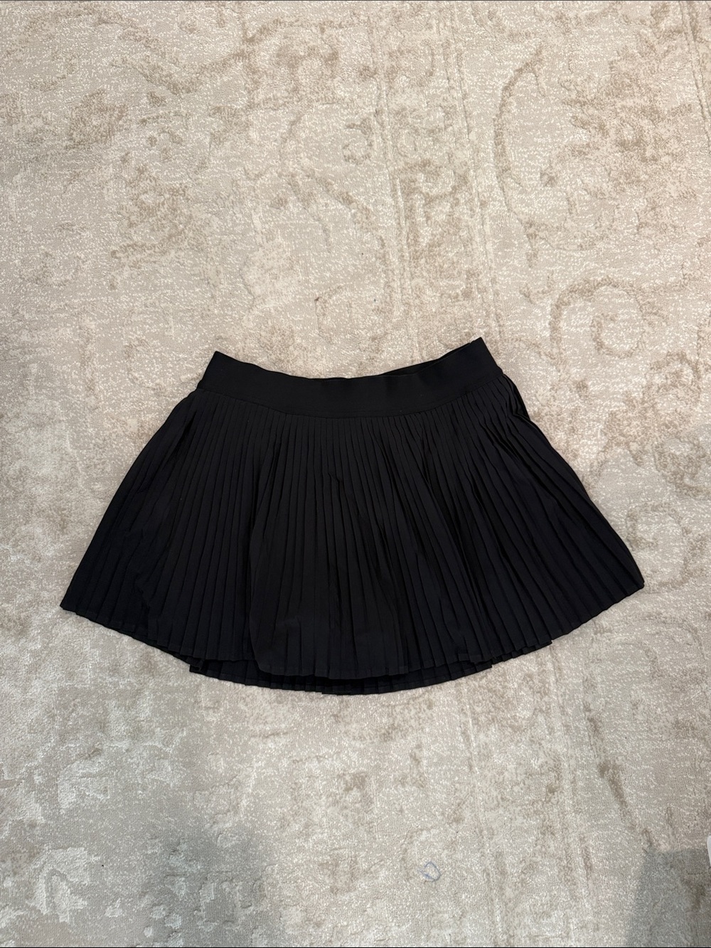 lululemon athletica Black Pleated Skater Skirt